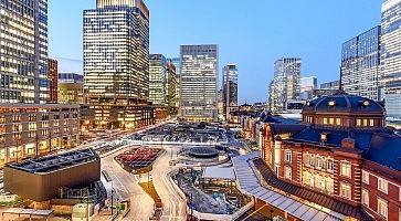Tokyo station at marunouchi business