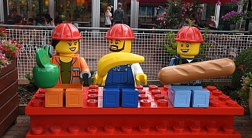 Visotor in Legoland in Billund Denmark.