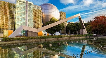 Nagoya, Japan - November 21 2015: Nagoya City Science Museum houses the largest planetarium in the world, it portrays life sciences and general science with a variety of hands-on exhibits