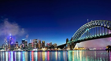 Sydney Harbour NYE Fireworks Panorama